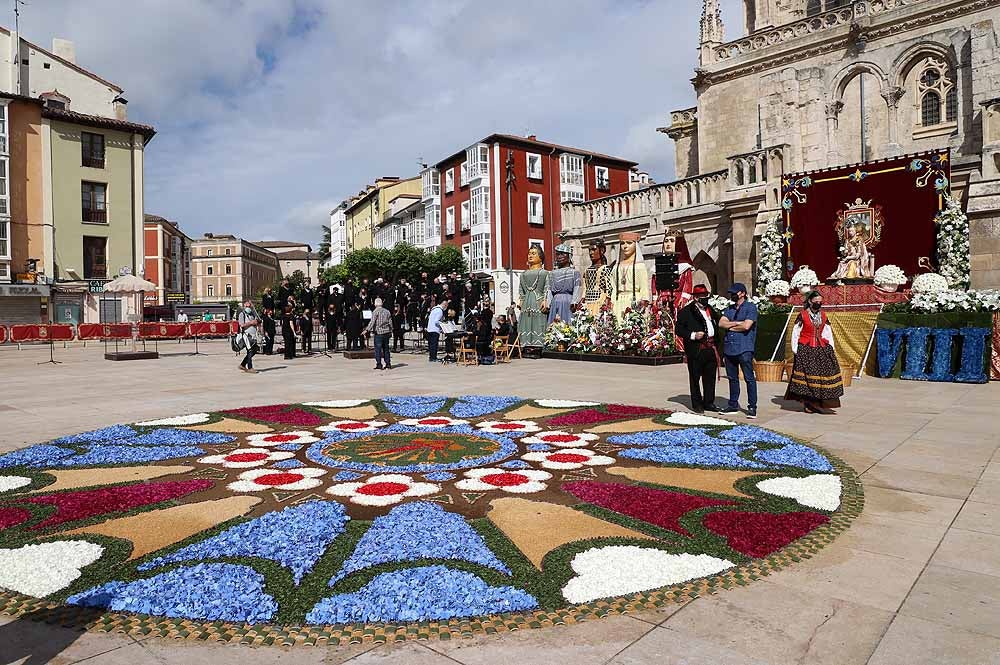 Fotos: La ofrenda floral a Santa María la Mayor en Burgos ha vuelto a la calle