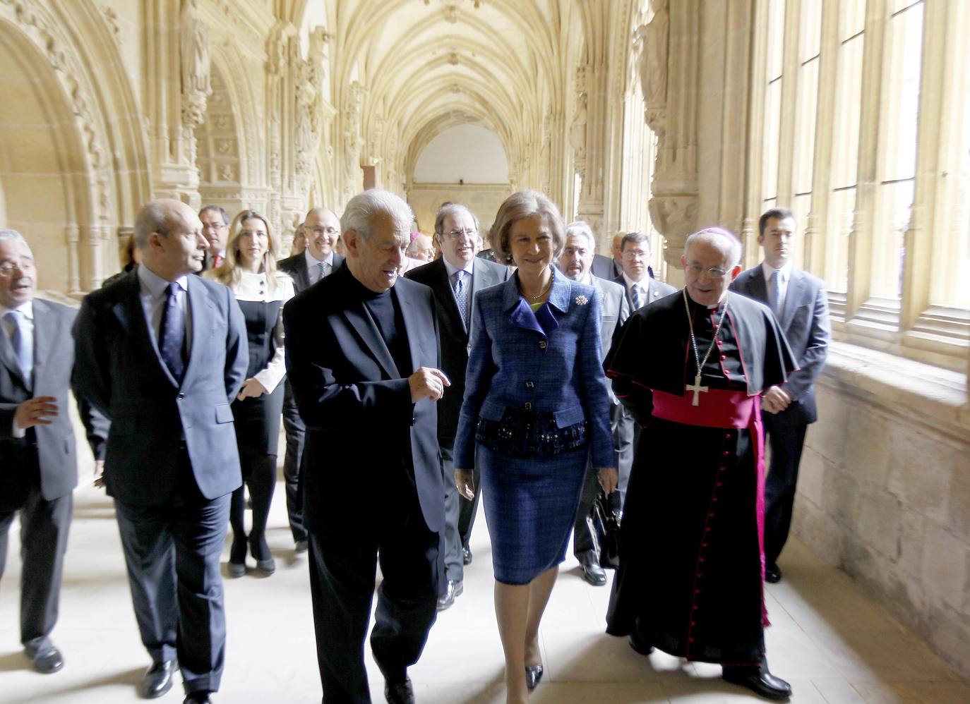 La reina Sofía en Las Edades del Hombre de Oña en 2012. 