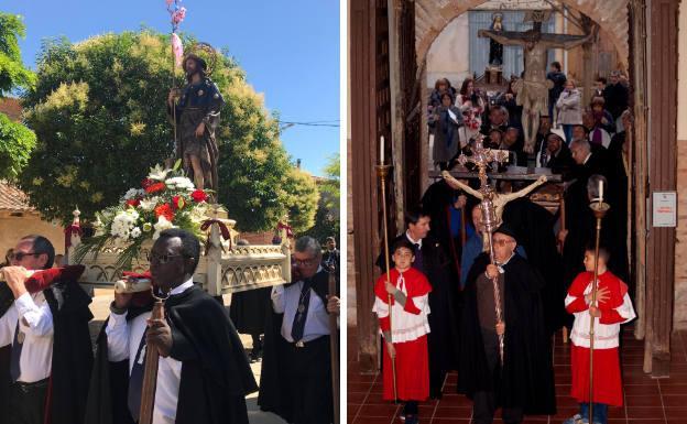 Procesión de San Roque y salida de uno de los desfiles de Semana Santa.