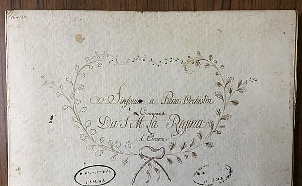 Portada de la Sinfonía a piena orchestra (María Luisa de Borbón – Reina de Etruria) 