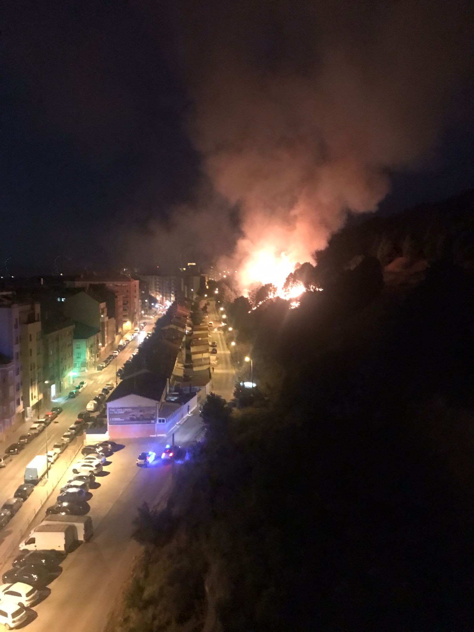 Fotos: Un incendio intencionado devora los aledaños del Castillo de Burgos