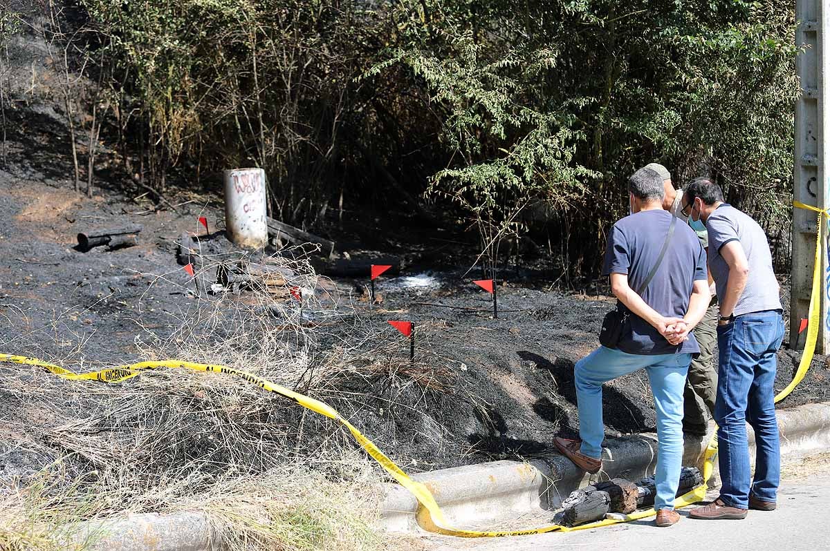 Fotos: Las consecuencias del fuego en el entorno del Castillo de Burgos