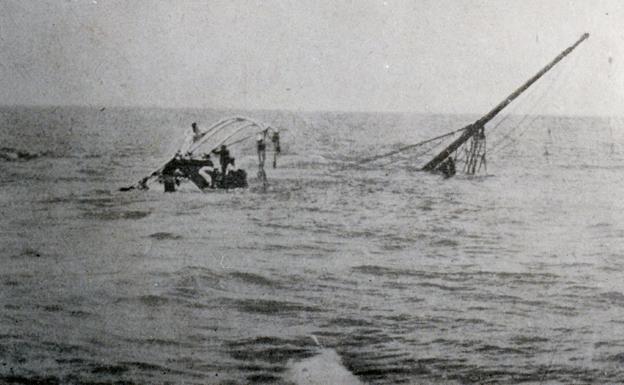 Restos del naufragio del barco español 'Valbanera', hundido en los cayos de Florida (EE UU). 