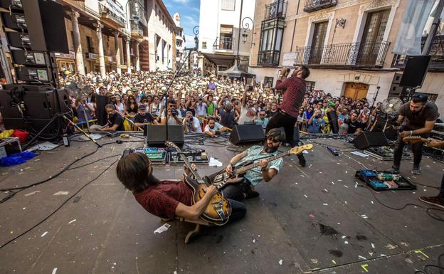 Uno de los conciertos en las calles de Aranda de ediciones pasadas del Sonorama. 