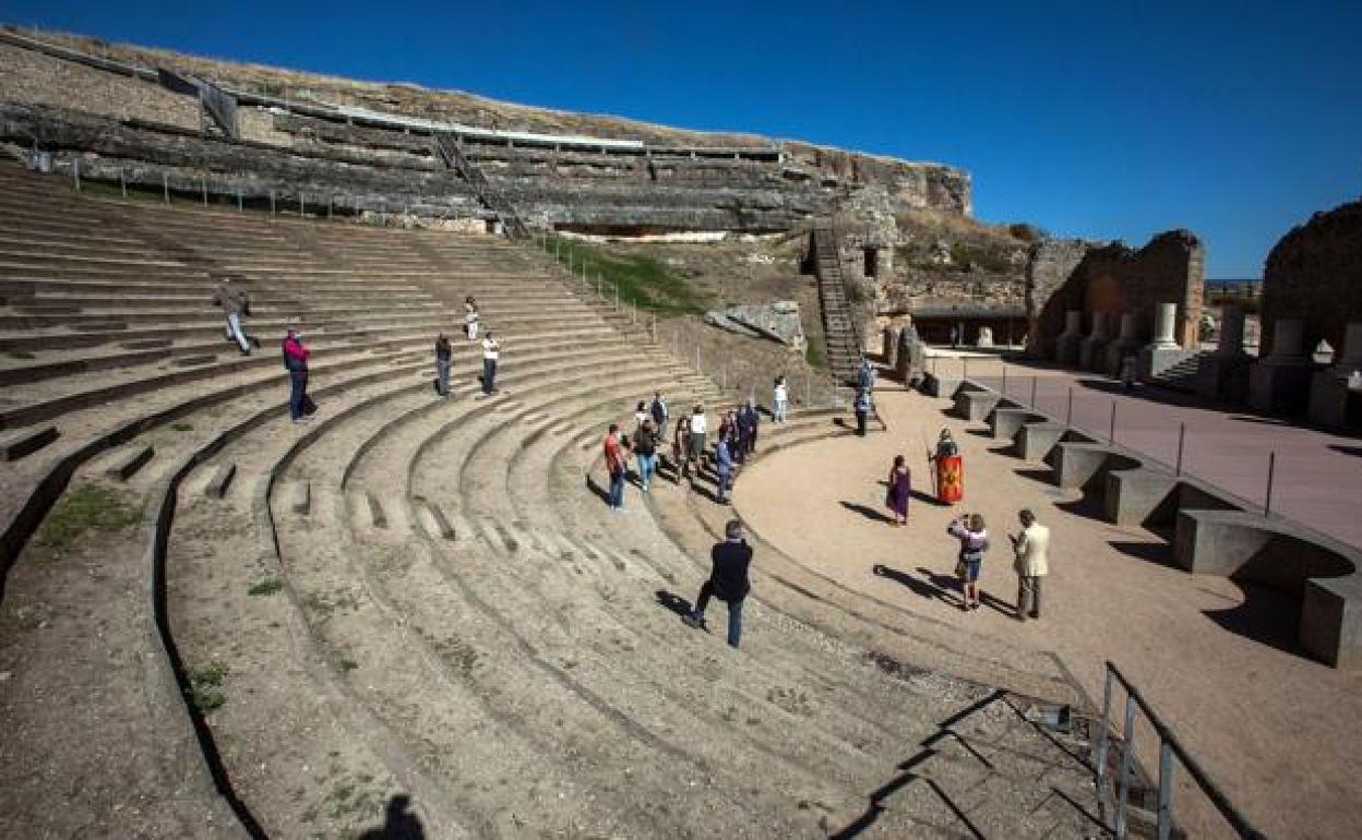 El Teatro de Clunia, tras las obras de rehabilitación. 