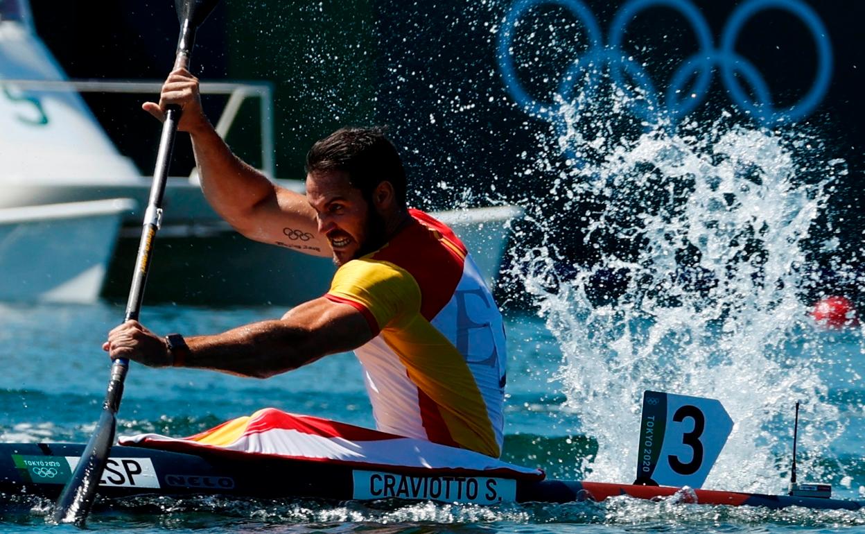 Saúl Craviotto durante su participación.