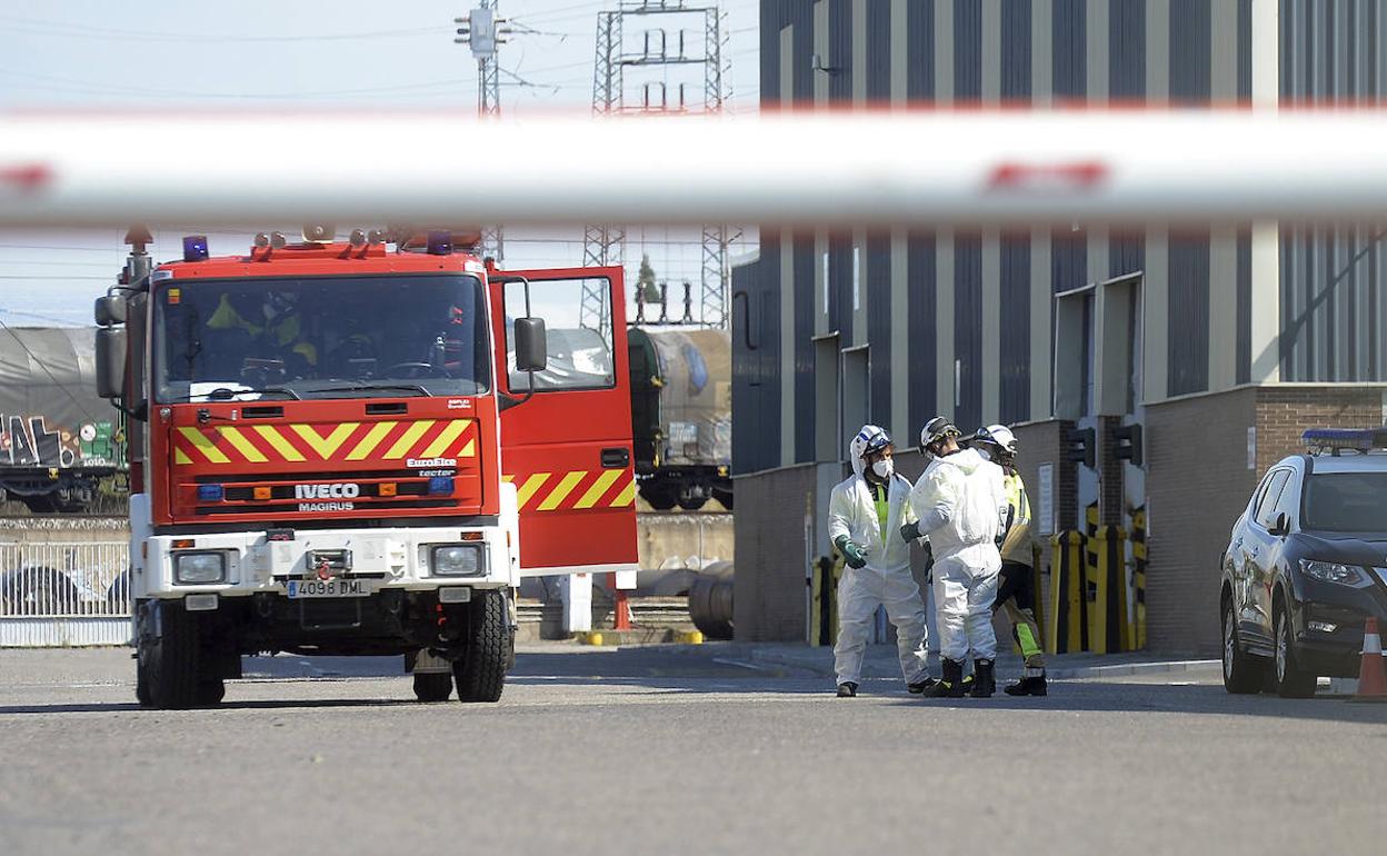 Imagen del último accidente laboral mortal en Burgos ocurrido en Gonvarri.