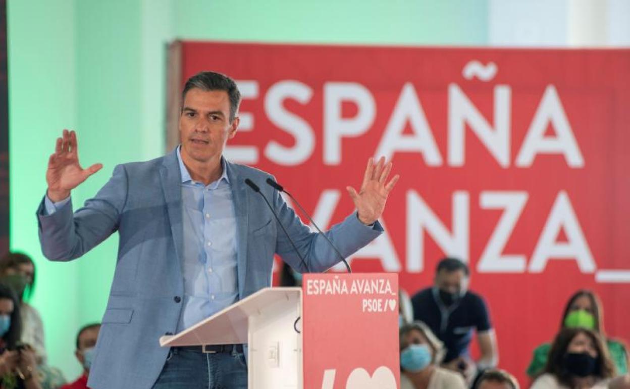 Sánchez, este sábado en Jaén. 