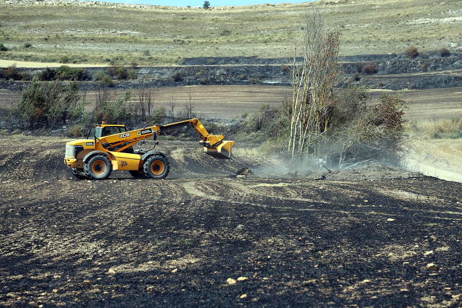 Fotos: Incendio en el parque eólico de Valle de Santibáñez