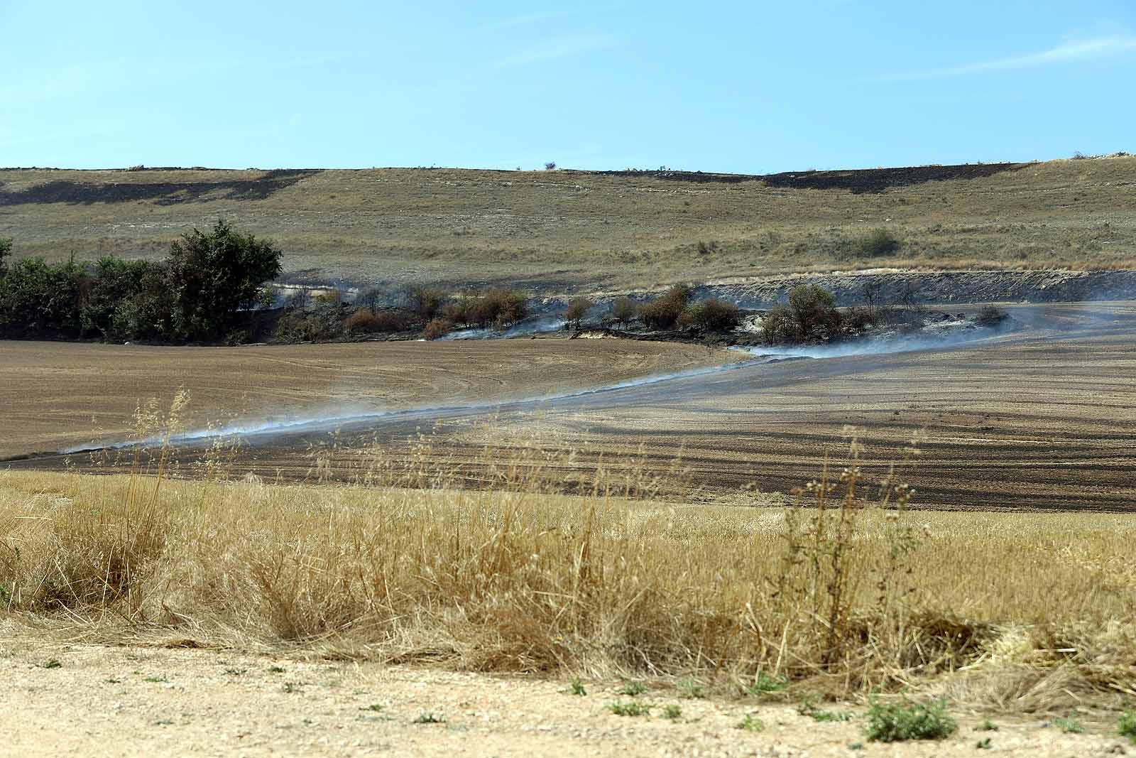 Fotos: Incendio en el parque eólico de Valle de Santibáñez