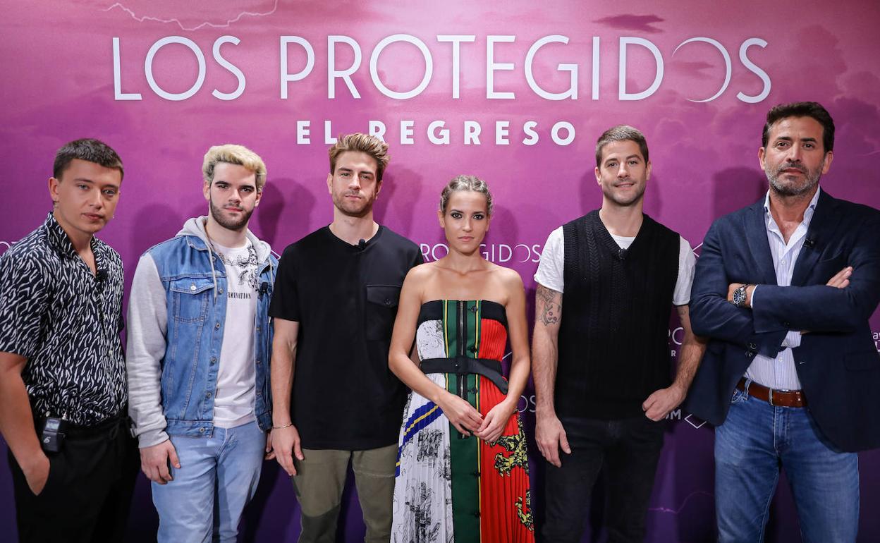 Javier Mendo, Daniel Avilés, Mario Marzo, Ana Fernández, Luis Fernández y Antonio Garrido, parte del reparto de 'Los protegidos: el regreso'.