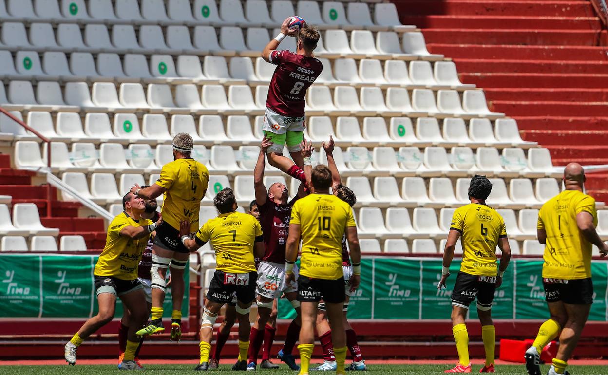 Imagen de archivo de un partido de rugby. 