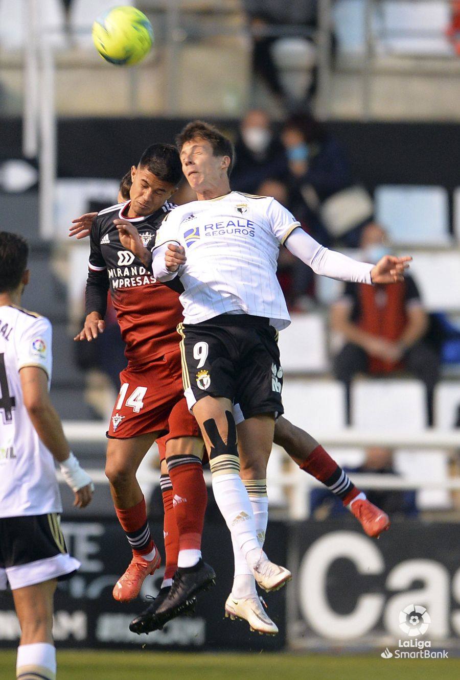 Grego celebra el gol anotado ante el Mirandés.