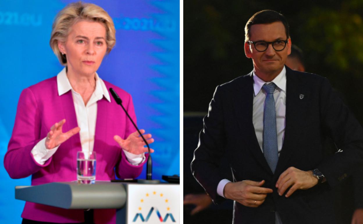 Ursula Von der Leyen y Mateusz Morawiecki.