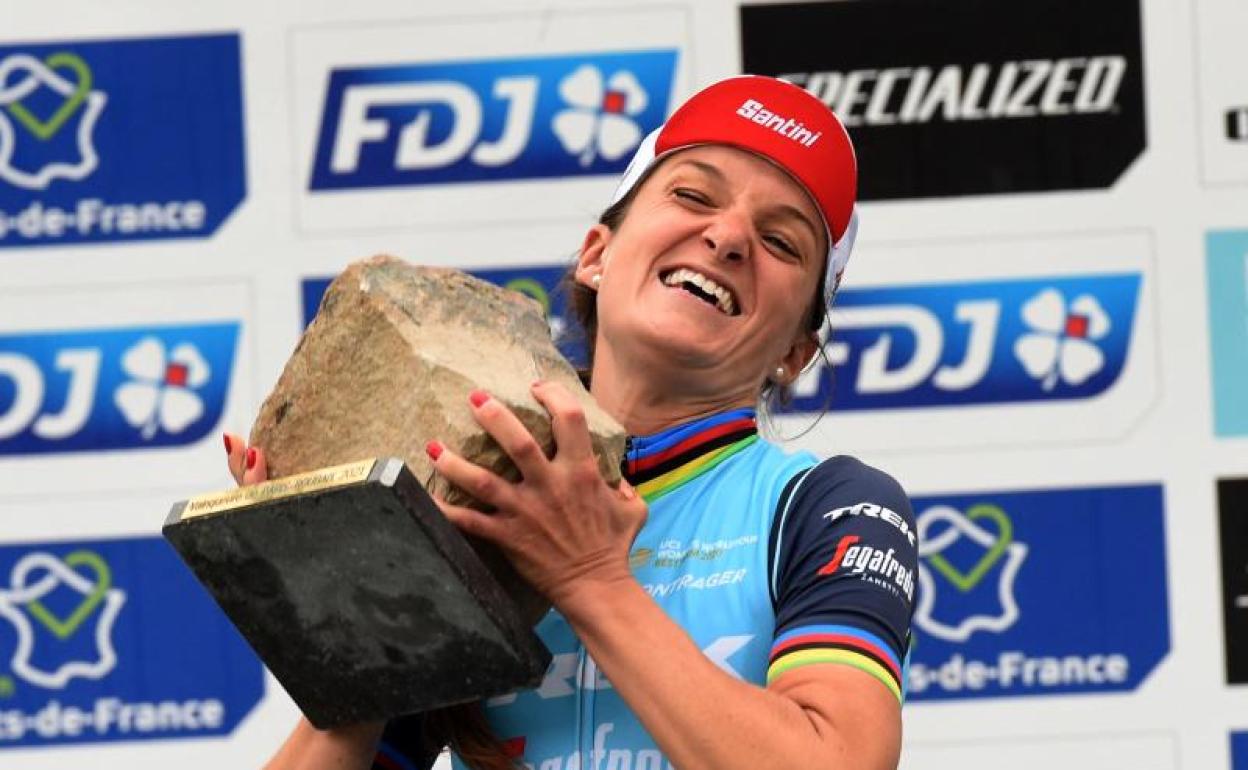 La británica Lizzie Deignan, campeona de la París-Roubaix de 2021. 