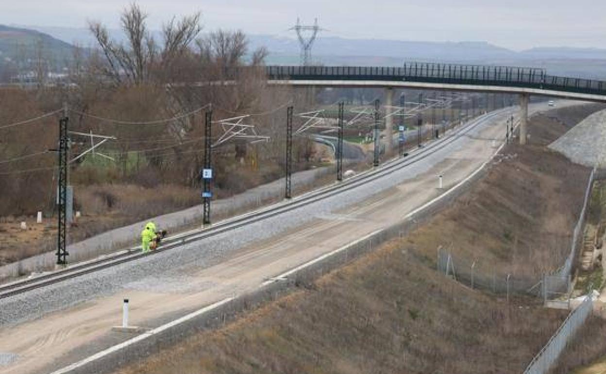 Obras del AVE en Burgos. 