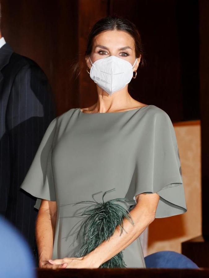 La reina Letizia, en el palco del auditorio Príncipe Felipe. 