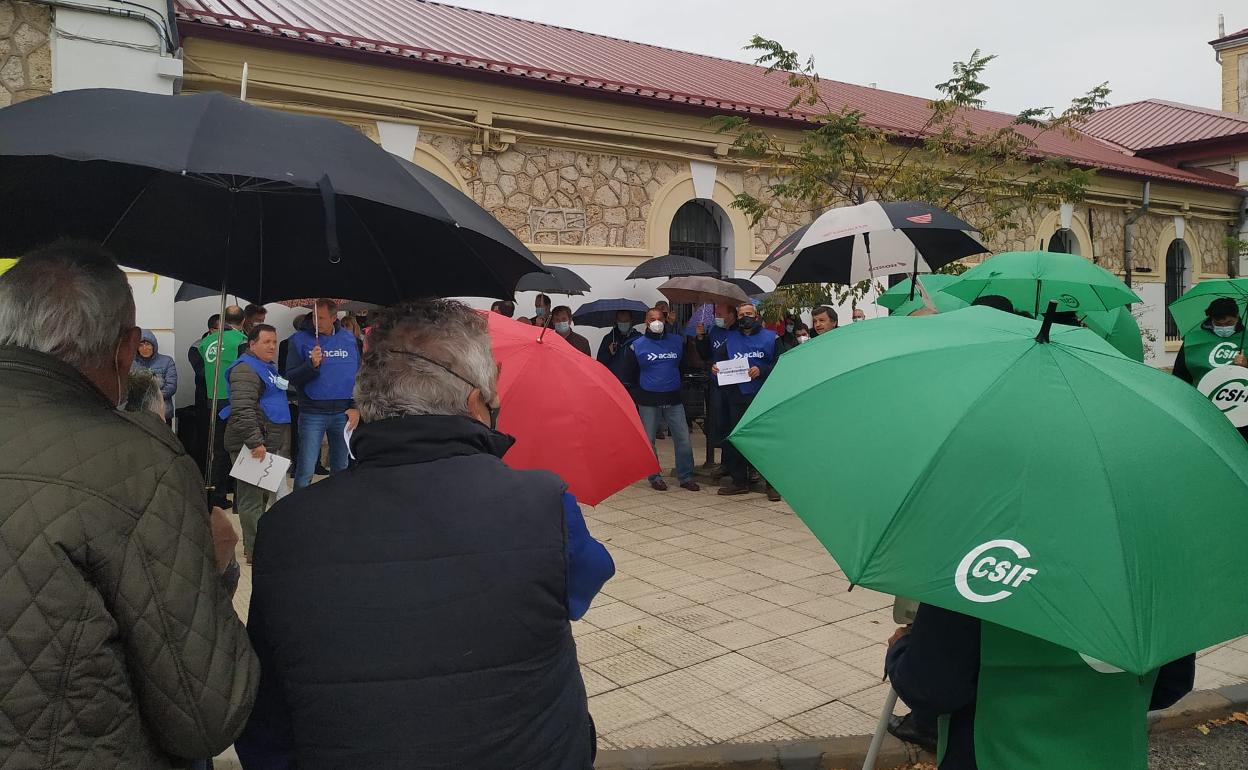 Protestas ante la cárcel de Burgos. 