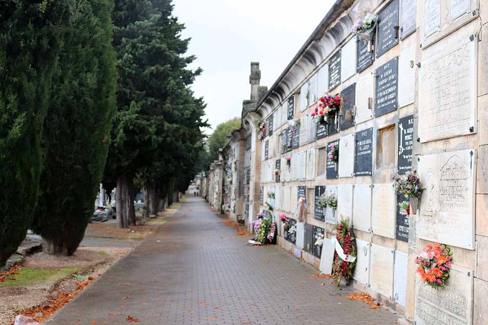 Fotos: La lluvia está marcando las visitas al cementerio de Burgos