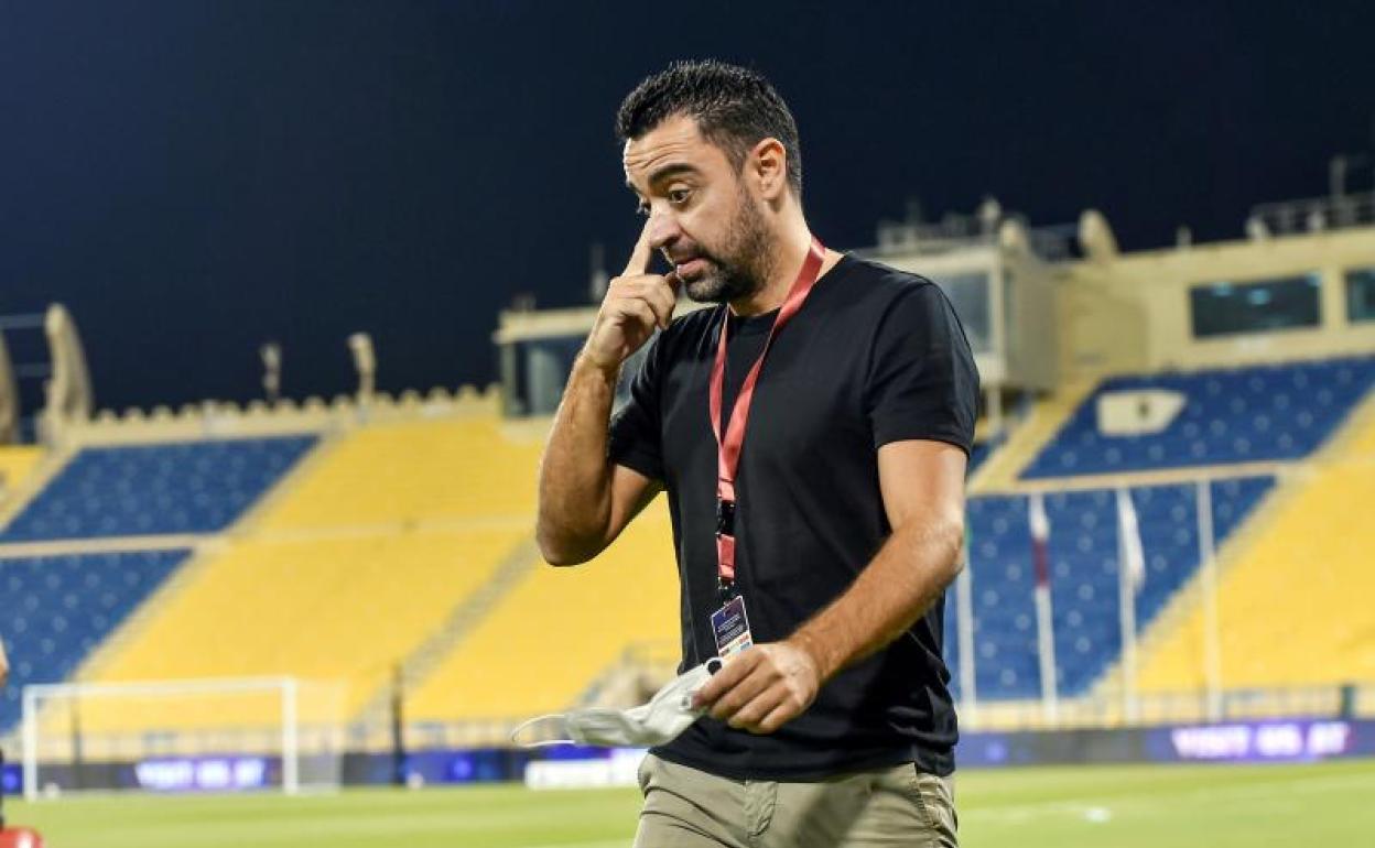 Xavi Hernández, entrenador del Al-Sadd. 