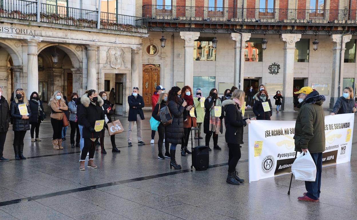 Concentración en la Plaza Mayor de Burgos.