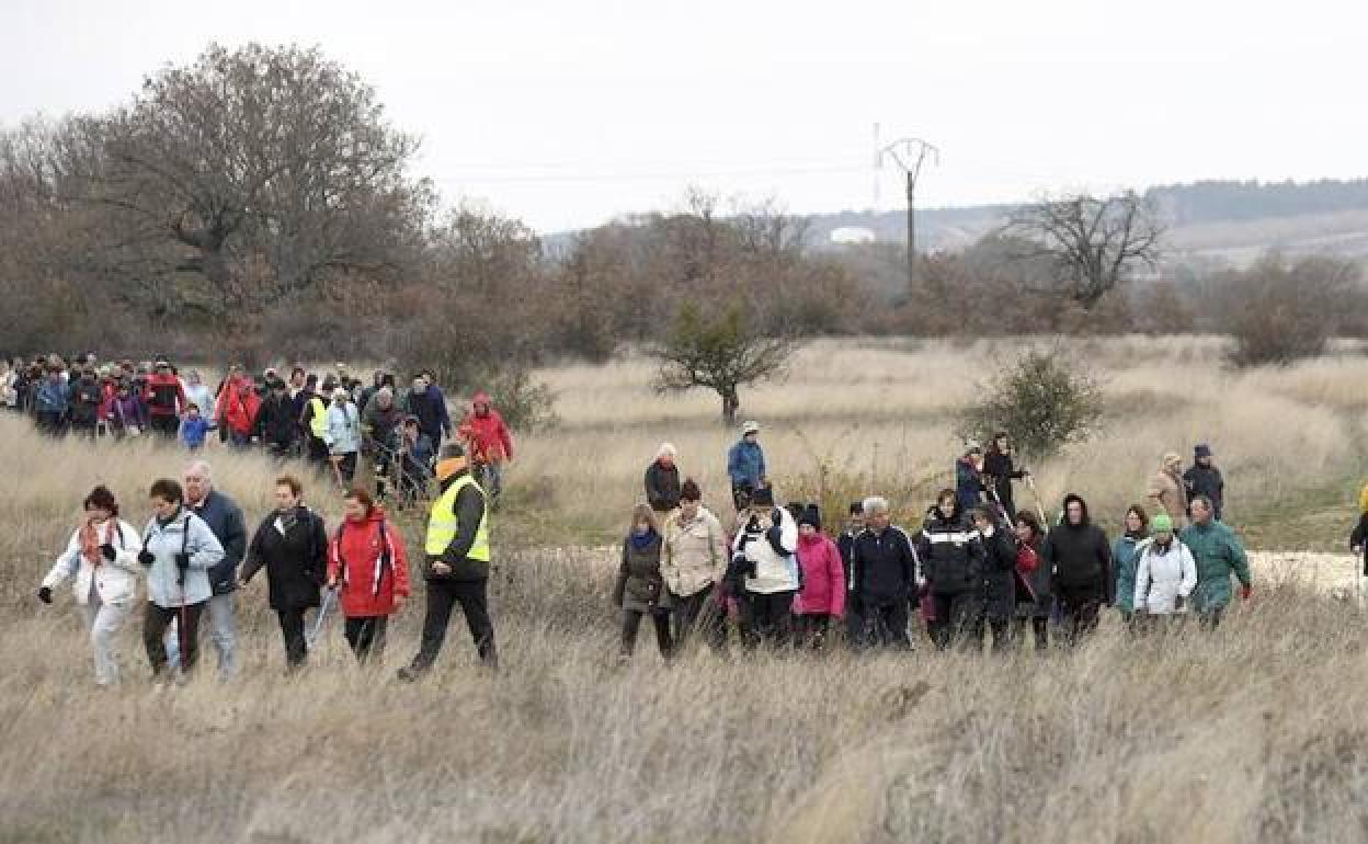 La marcha a pie a la Sierra de Atapuerca, en una edición anterior. 