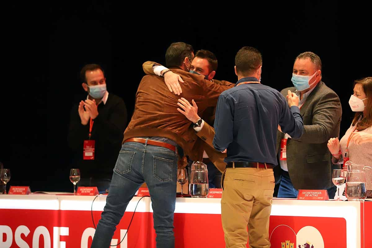 Luis Tudanca y Pedro Sánchez en el Congreso Autonómico del PSOE de Castilla y León. 