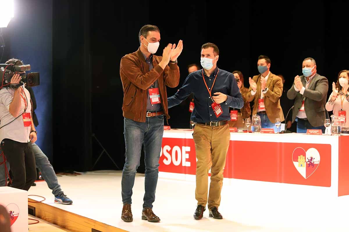 Luis Tudanca y Pedro Sánchez en el Congreso Autonómico del PSOE de Castilla y León. 