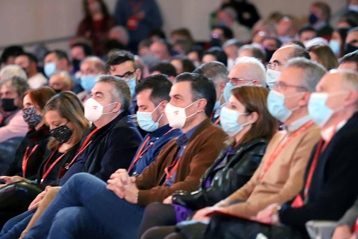 Luis Tudanca y Pedro Sánchez en el Congreso Autonómico del PSOE de Castilla y León. 