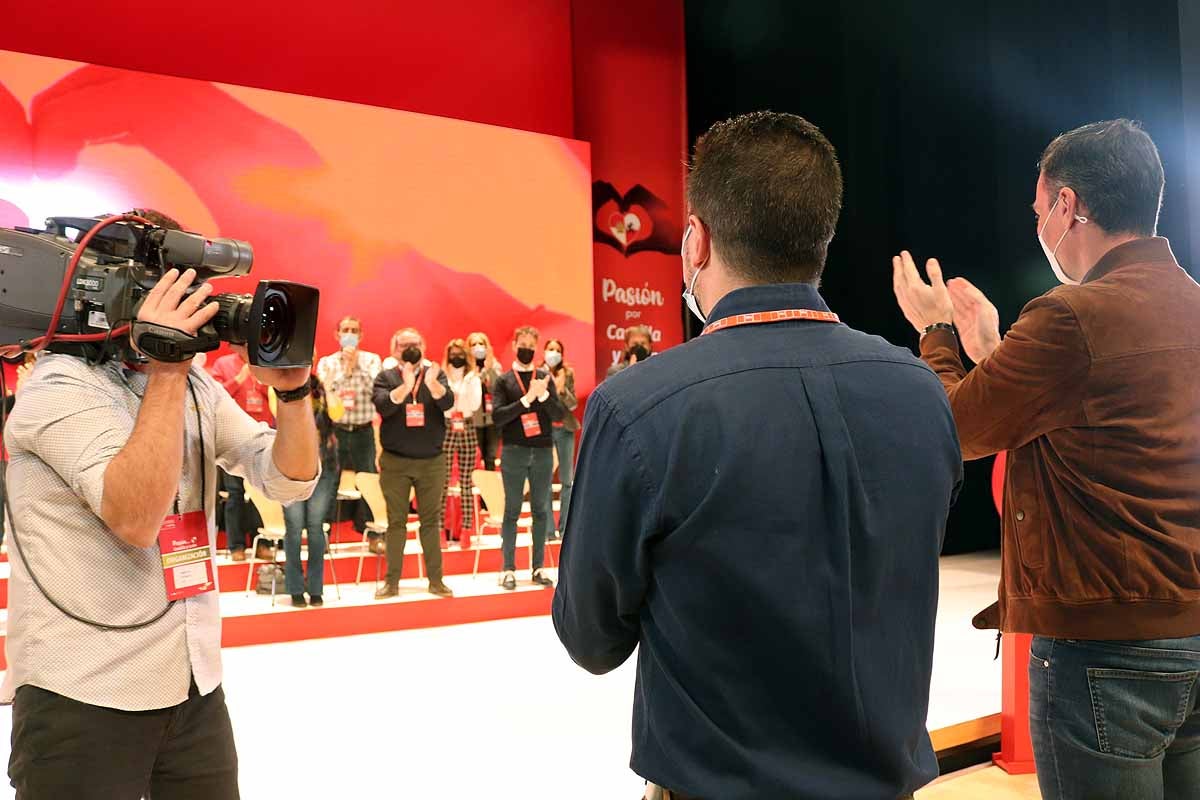 Luis Tudanca y Pedro Sánchez en el Congreso Autonómico del PSOE de Castilla y León. 