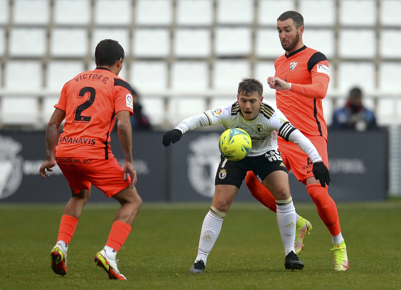 Victoria del Burgos CF ante el Málaga en El Plantío.