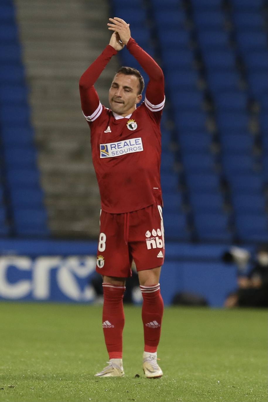 El Burgos CF celebra la victoria. 