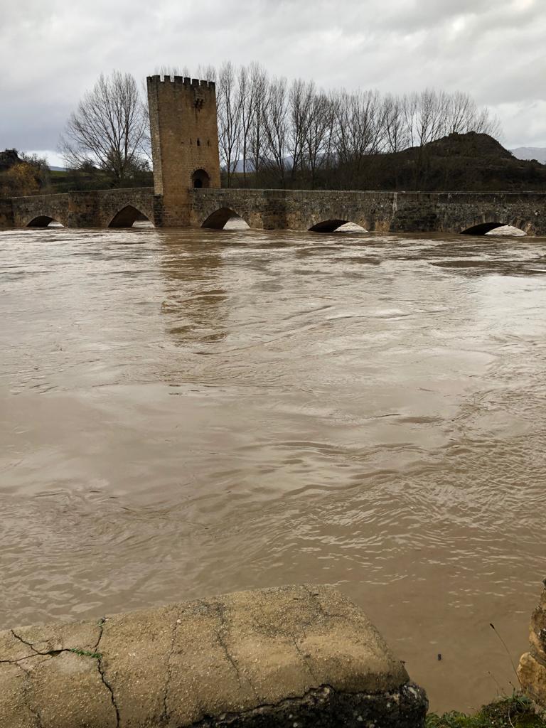 Los ríos del norte de la provincia se desbordan tras las últimas nevadas y lluvias.