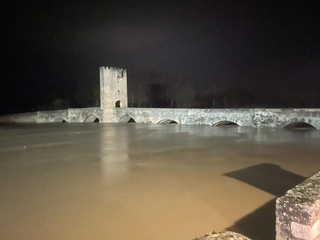 Los ríos del norte de la provincia se desbordan tras las últimas nevadas y lluvias.