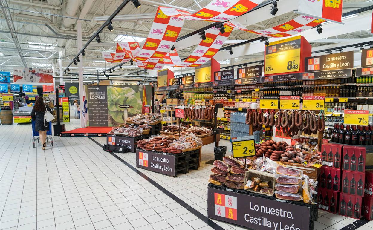 Productos de Castilla y León en una grnan superficie. 