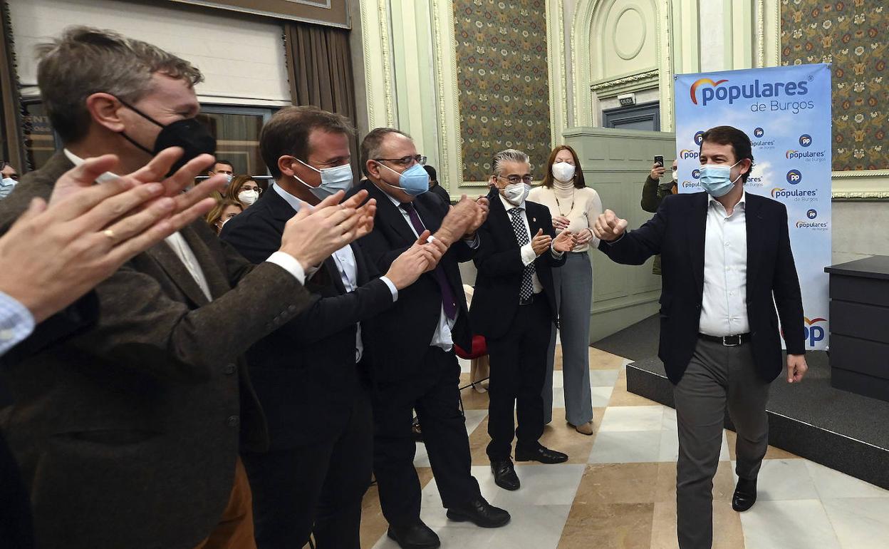 Fernández Mañueco ha presentado su candidatura en Burgos.