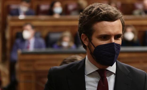 Pablo Casado, en el Congreso. 