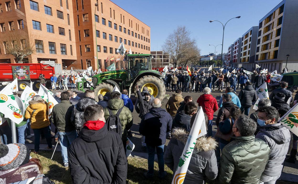 Movilización celebrada en Burgos ayer miércoles. 