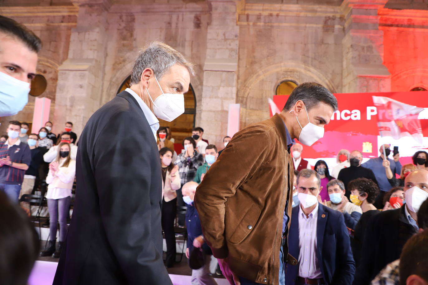 Pedro Sánchez y José Luis Rodríguez Zapatero apoyan a Tudanca en Burgos.