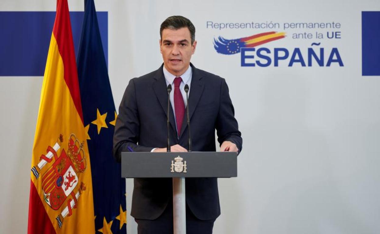 Pedro Sánchez comparece tras la cumbre de Bruselas.