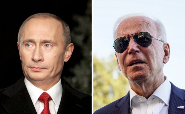 Vladímir Putin y Joe Biden.