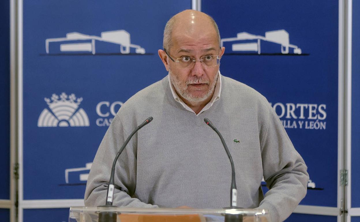 Francisco Igea, le pasado viernes, durante una rueda de prensa.