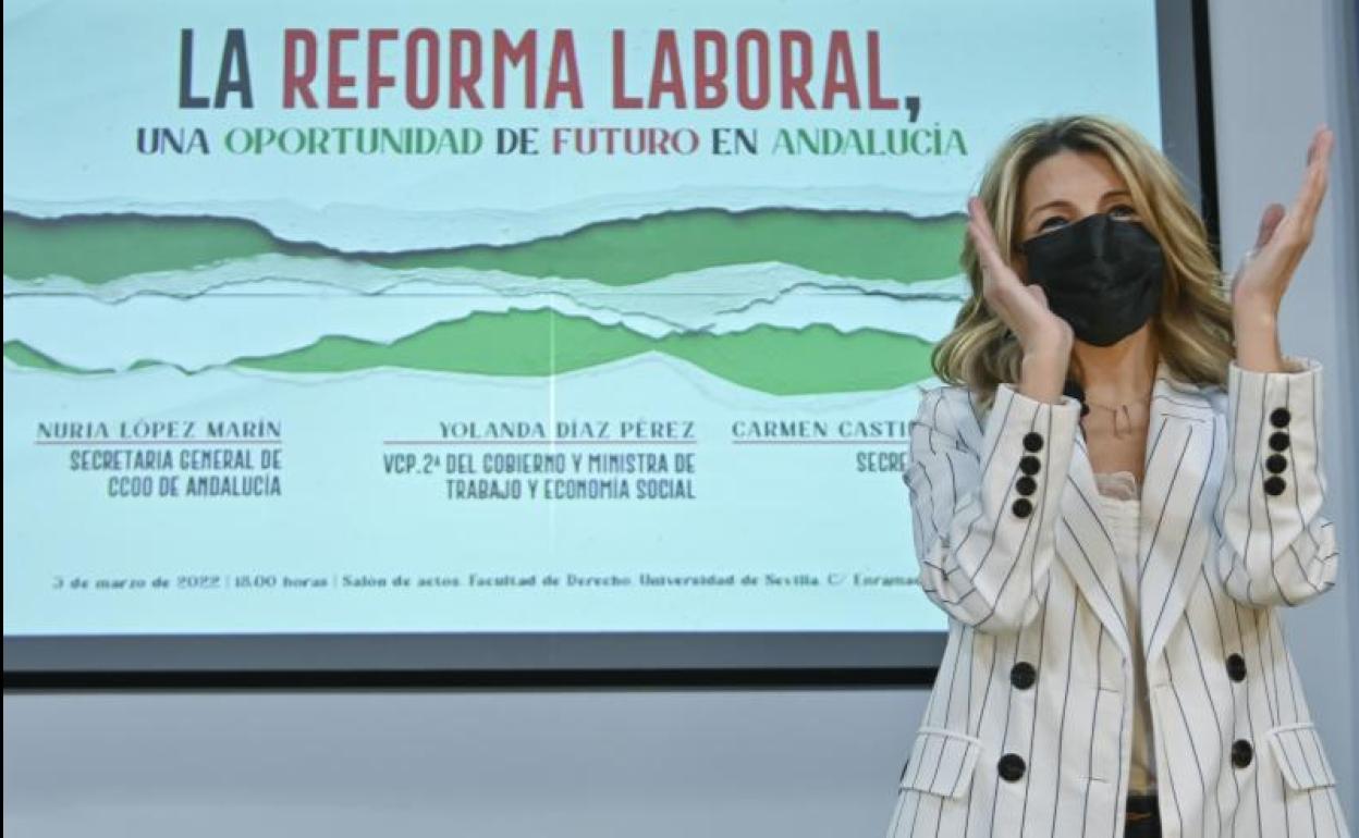 La vicepresidenta segunda y ministra de Trabajo y Economía Social, Yolanda Díaz.