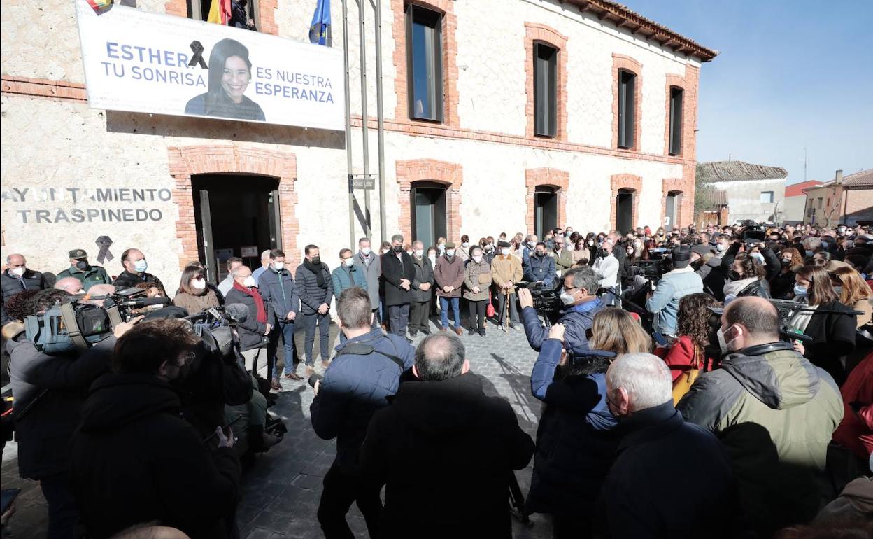 Concentración de apoyo a la familia celebrada el 6 de febrero en Traspinedo. 