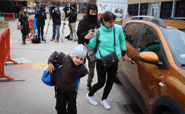 Los primeros refugiados ucranianos llegan a Burgos