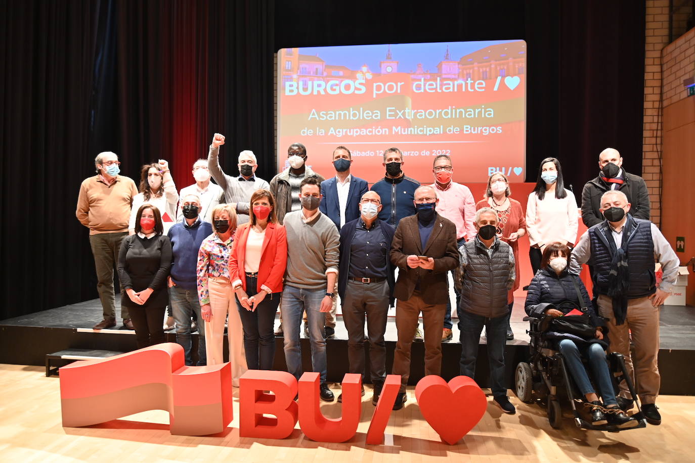 Nueva ejecutiva de la Agrupación Local del PSOE de Burgos. 