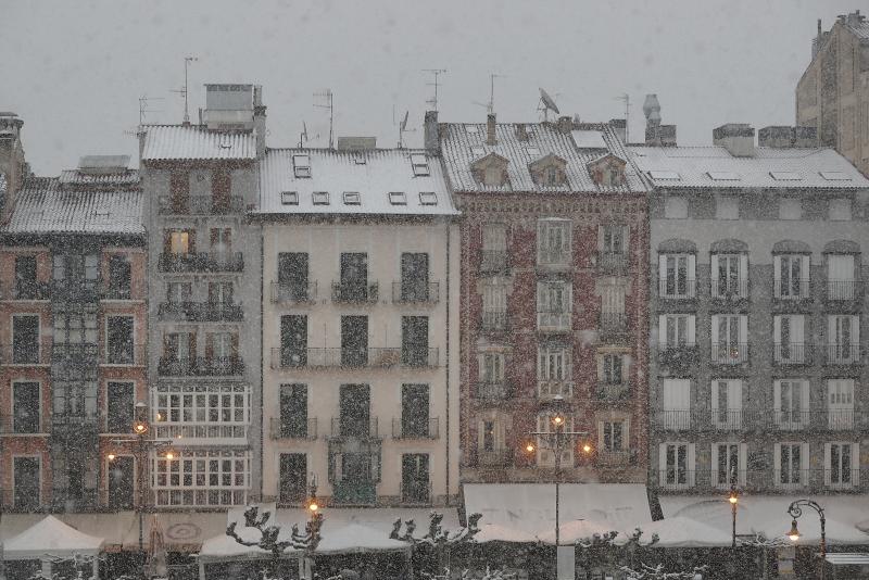 Nevada en Pamplona. 