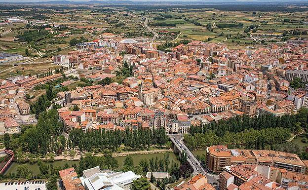 Imagen aérea de Aranda de Duero.