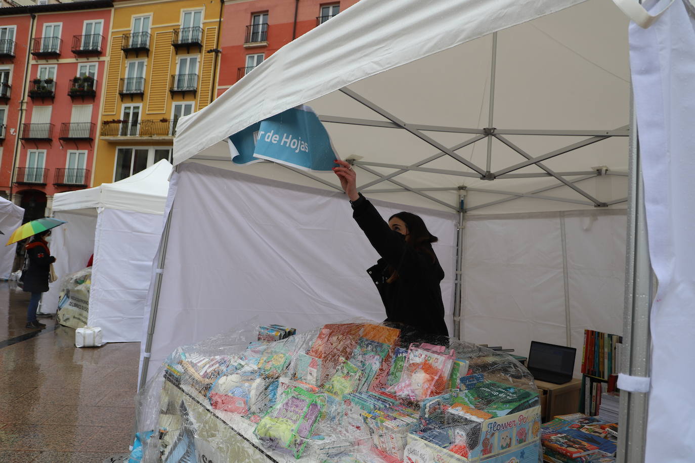 Fotos: La lluvia desluce el Día del Libro en Burgos