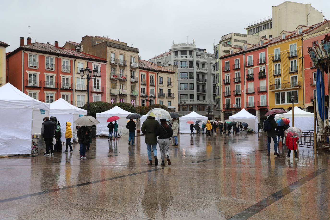 Fotos: La lluvia desluce el Día del Libro en Burgos